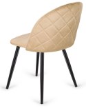 Krzesło tapicerowane GLORIA DIAMOND BEIGE VELVET