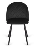 Krzesło tapicerowane GLORIA DIAMOND BLACK VELVET