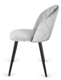 Krzesło tapicerowane GLORIA DIAMOND GREY VELVET II GATUNEK