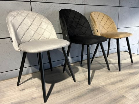 Krzesło tapicerowane GLORIA DIAMOND GREY VELVET II GATUNEK