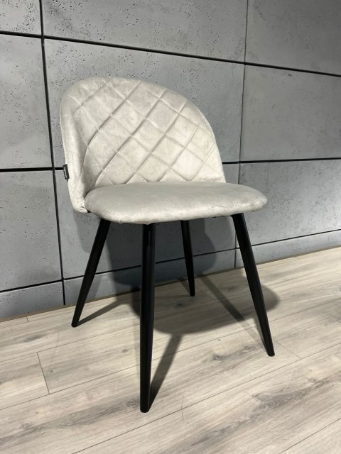 Krzesło tapicerowane GLORIA DIAMOND GREY VELVET II GATUNEK