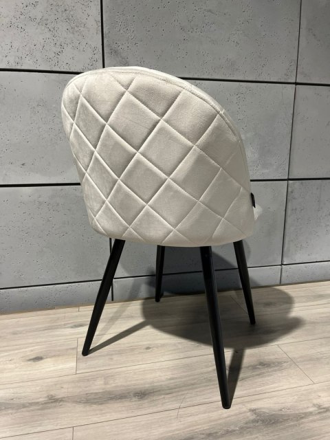 Krzesło tapicerowane GLORIA DIAMOND GREY VELVET II GATUNEK