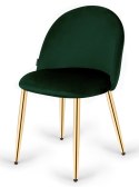 Krzesło tapicerowane GLORIA FOREST VELVET GOLD