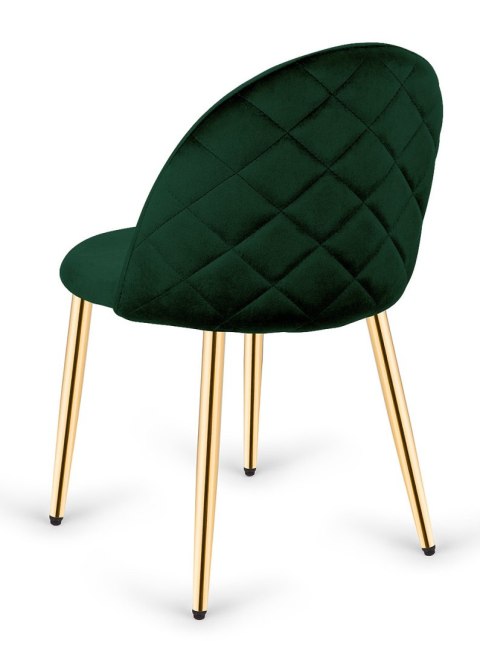 Krzesło tapicerowane GLORIA FOREST VELVET GOLD