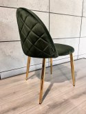 Krzesło tapicerowane GLORIA FOREST VELVET GOLD