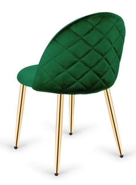 Krzesło tapicerowane GLORIA GREEN VELVET GOLD