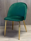 Krzesło tapicerowane GLORIA GREEN VELVET GOLD