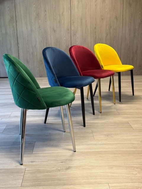 Krzesło tapicerowane GLORIA GREEN VELVET GOLD