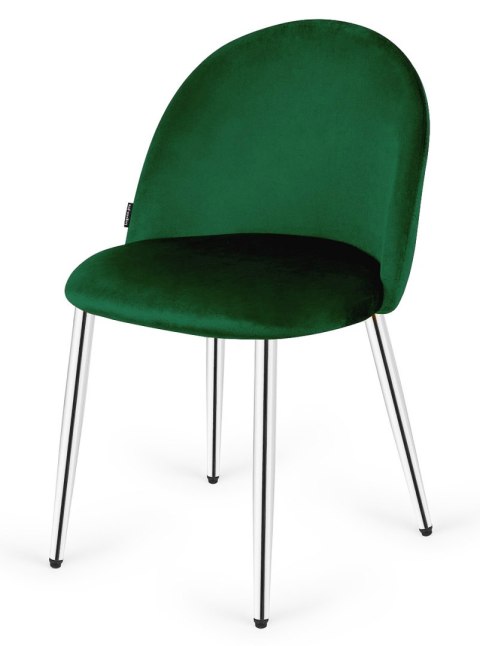 Krzesło tapicerowane GLORIA GREEN VELVET SILVER