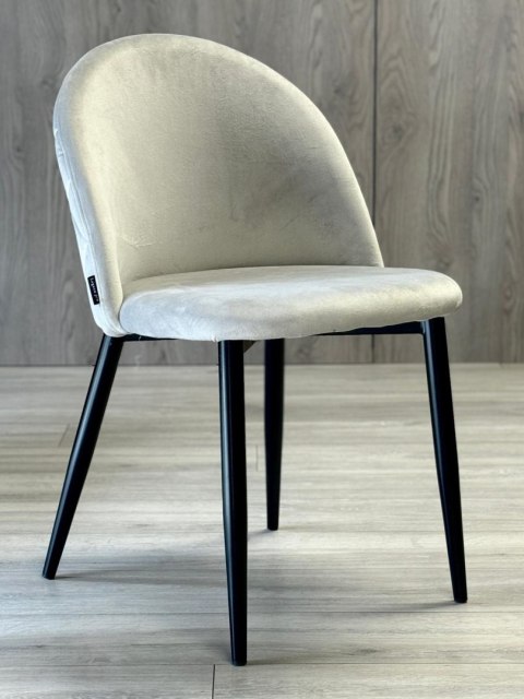 Krzesło tapicerowane GLORIA LIGHT GREY VELVET OUTLET