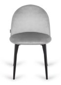 Krzesło tapicerowane GLORIA LIGHT GREY VELVET