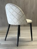 Krzesło tapicerowane GLORIA LIGHT GREY VELVET