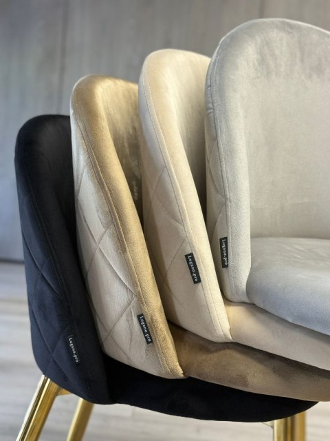 Krzesło tapicerowane GLORIA LIGHT GREY VELVET