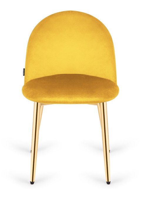 Krzesło tapicerowane GLORIA MUSTARD VELVET GOLD