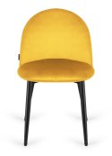 Krzesło tapicerowane GLORIA MUSTARD VELVET OUTLET