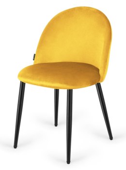Krzesło tapicerowane GLORIA MUSTARD VELVET