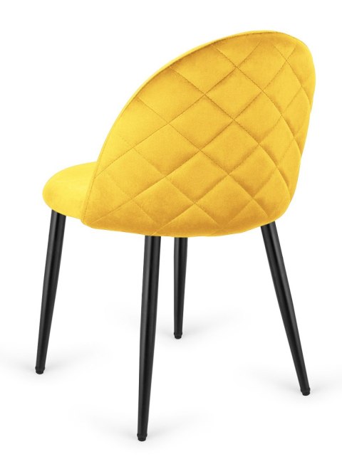 Krzesło tapicerowane GLORIA MUSTARD VELVET