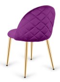 Krzesło tapicerowane GLORIA PURPLE VELVET GOLD