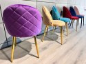 Krzesło tapicerowane GLORIA PURPLE VELVET GOLD