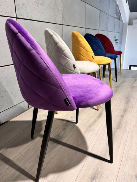 Krzesło tapicerowane GLORIA PURPLE VELVET