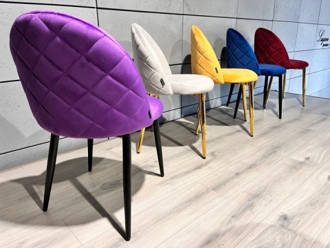 Krzesło tapicerowane GLORIA PURPLE VELVET