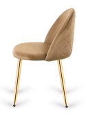 Krzesło tapicerowane GLORIA SAND VELVET GOLD