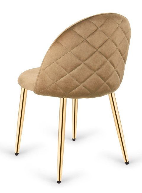 Krzesło tapicerowane GLORIA SAND VELVET GOLD