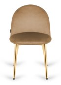 Krzesło tapicerowane GLORIA SAND VELVET GOLD