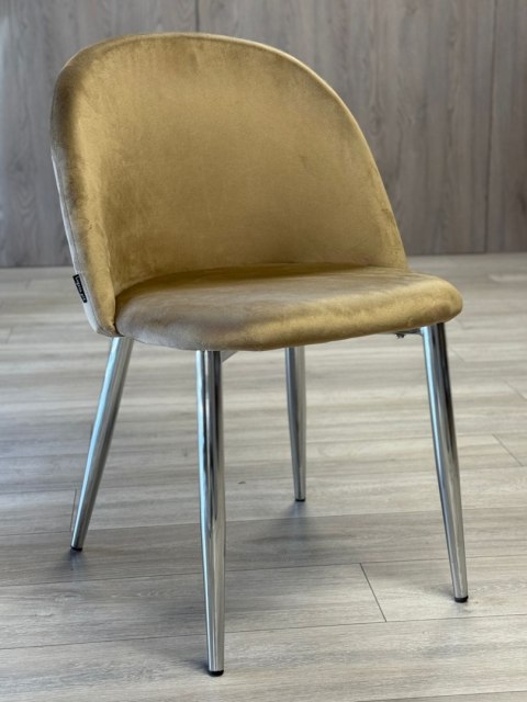 Krzesło tapicerowane GLORIA SAND VELVET SILVER
