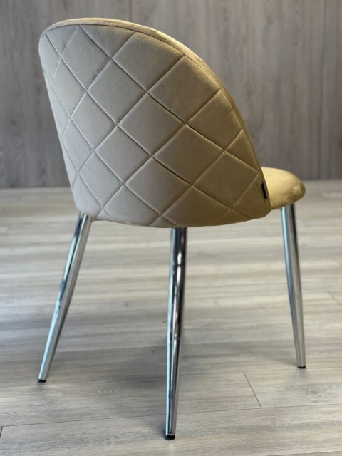 Krzesło tapicerowane GLORIA SAND VELVET SILVER