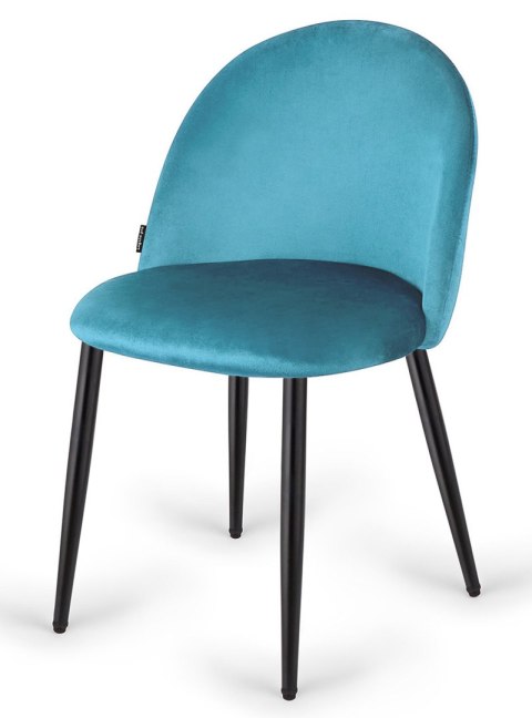 Krzesło tapicerowane GLORIA SEA BLUE VELVET