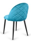 Krzesło tapicerowane GLORIA SEA BLUE VELVET