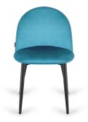 Krzesło tapicerowane GLORIA SEA BLUE VELVET