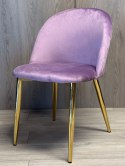 Krzesło tapicerowane GLORIA VIOLET VELVET GOLD