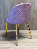 Krzesło tapicerowane GLORIA VIOLET VELVET GOLD
