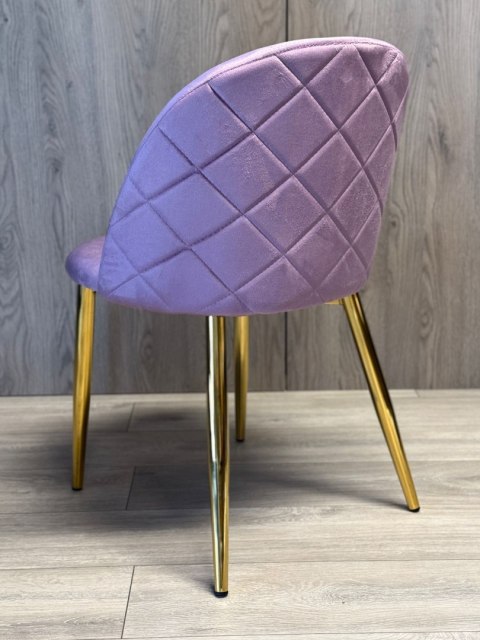 Krzesło tapicerowane GLORIA VIOLET VELVET GOLD