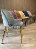 Krzesło tapicerowane GLORIA VIOLET VELVET OUTLET