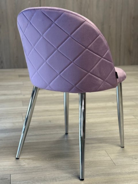 Krzesło tapicerowane GLORIA VIOLET VELVET SILVER