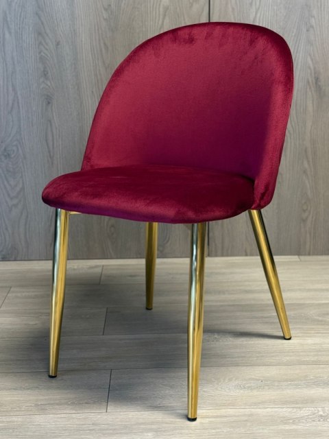 Krzesło tapicerowane GLORIA WINE VELVET GOLD