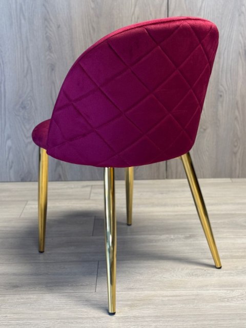 Krzesło tapicerowane GLORIA WINE VELVET GOLD