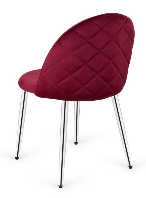 Krzesło tapicerowane GLORIA WINE VELVET SILVER
