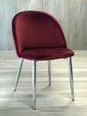 Krzesło tapicerowane GLORIA WINE VELVET SILVER