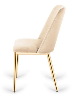 Krzesło tapicerowane GOTI CREAM VELVET GOLD