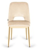 Krzesło tapicerowane GOTI CREAM VELVET GOLD