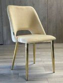 Krzesło tapicerowane GOTI CREAM VELVET GOLD