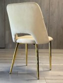 Krzesło tapicerowane GOTI CREAM VELVET GOLD