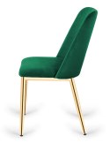 Krzesło tapicerowane GOTI GREEN VELVET GOLD OUTLET