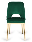 Krzesło tapicerowane GOTI GREEN VELVET GOLD OUTLET