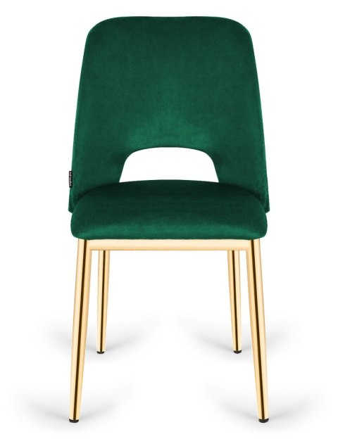 Krzesło tapicerowane GOTI GREEN VELVET GOLD OUTLET