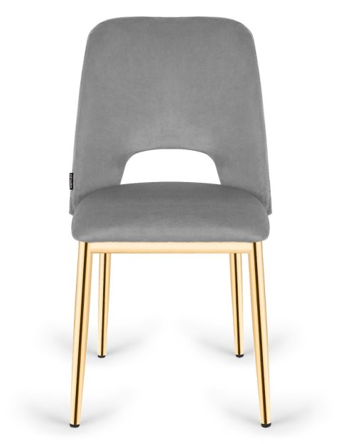 Krzesło tapicerowane GOTI GREY VELVET GOLD